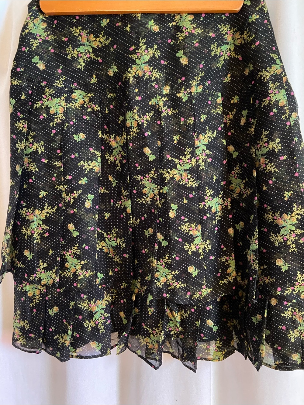 Dolce & Gabbana Black Floral Tiered  Skirt